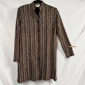 Vintage US Wear Acetate Sparkle Longline‎ Blouse Womens S Disco Festival Slinky